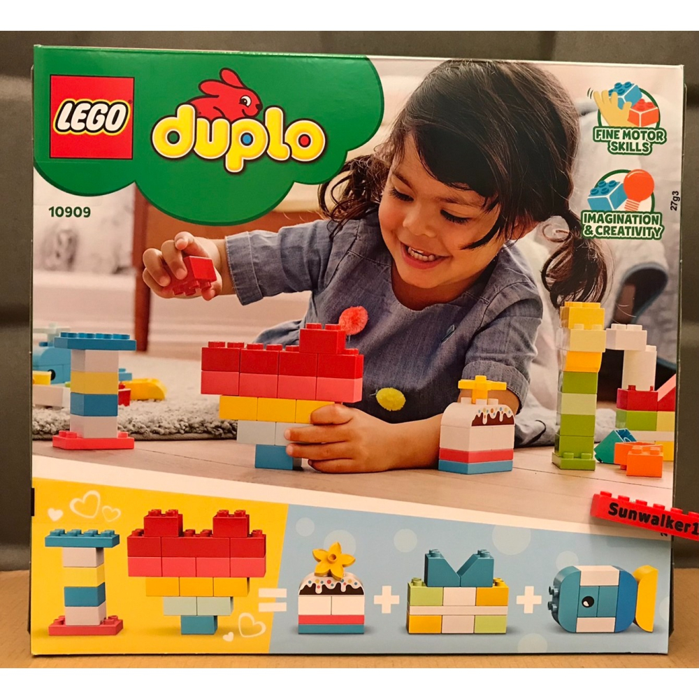 【積木2010】樂高 LEGO 10909 積木補充盒 (80片裝) / 幼兒德寶 DUPLO 心型盒 全新未拆-細節圖2