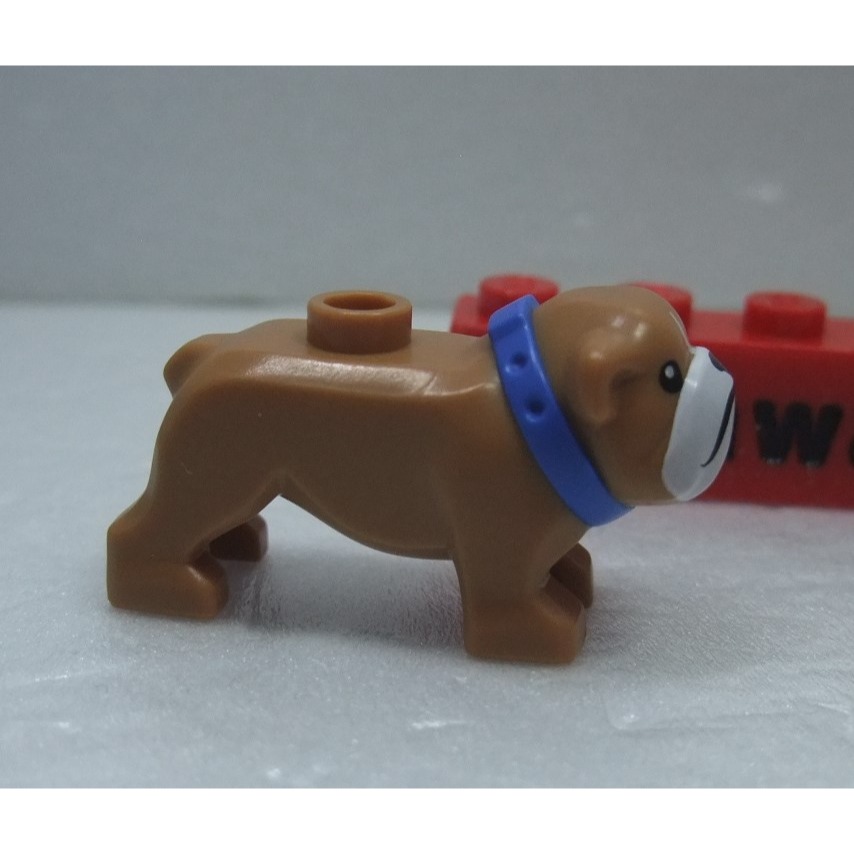 【積木2010】樂高 LEGO 牛奶糖色 鬥牛犬 / 法鬥 / 小狗 Bulldog 動物 (60258)-細節圖2
