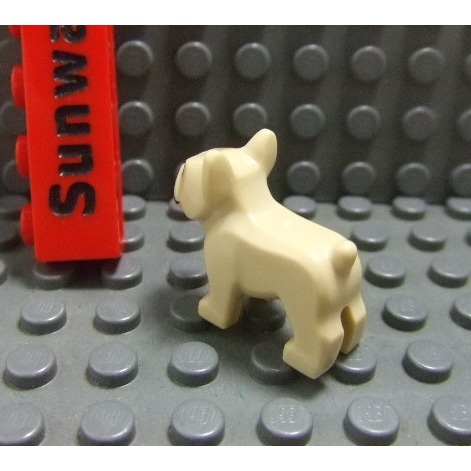 【積木2010】樂高 LEGO 沙色 鬥牛犬 / 法鬥 / 小狗 Bulldog 動物 (71018)-細節圖3