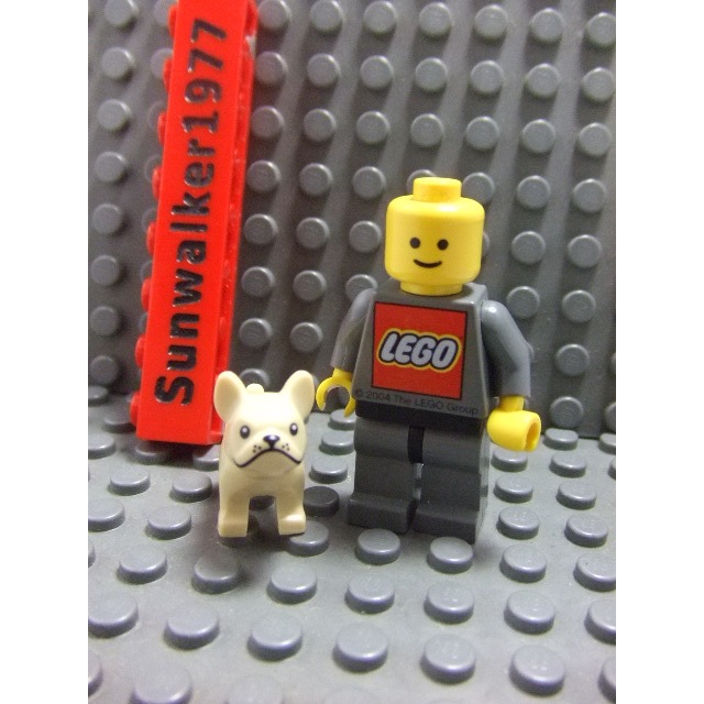 【積木2010】樂高 LEGO 沙色 鬥牛犬 / 法鬥 / 小狗 Bulldog 動物 (71018)-細節圖4
