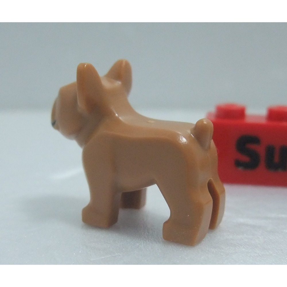 【積木2010】樂高 LEGO 牛奶糖色 鬥牛犬 / 法鬥 / 小狗 Bulldog 動物 29602pb01-細節圖2