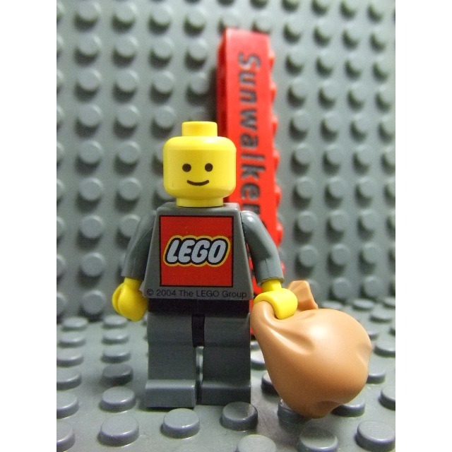 【積木2010】樂高 LEGO 牛奶糖色 聖誕 禮物袋 / 布袋 / 包包 / 聖誕老人 袋子(U-14)(10169)-細節圖3