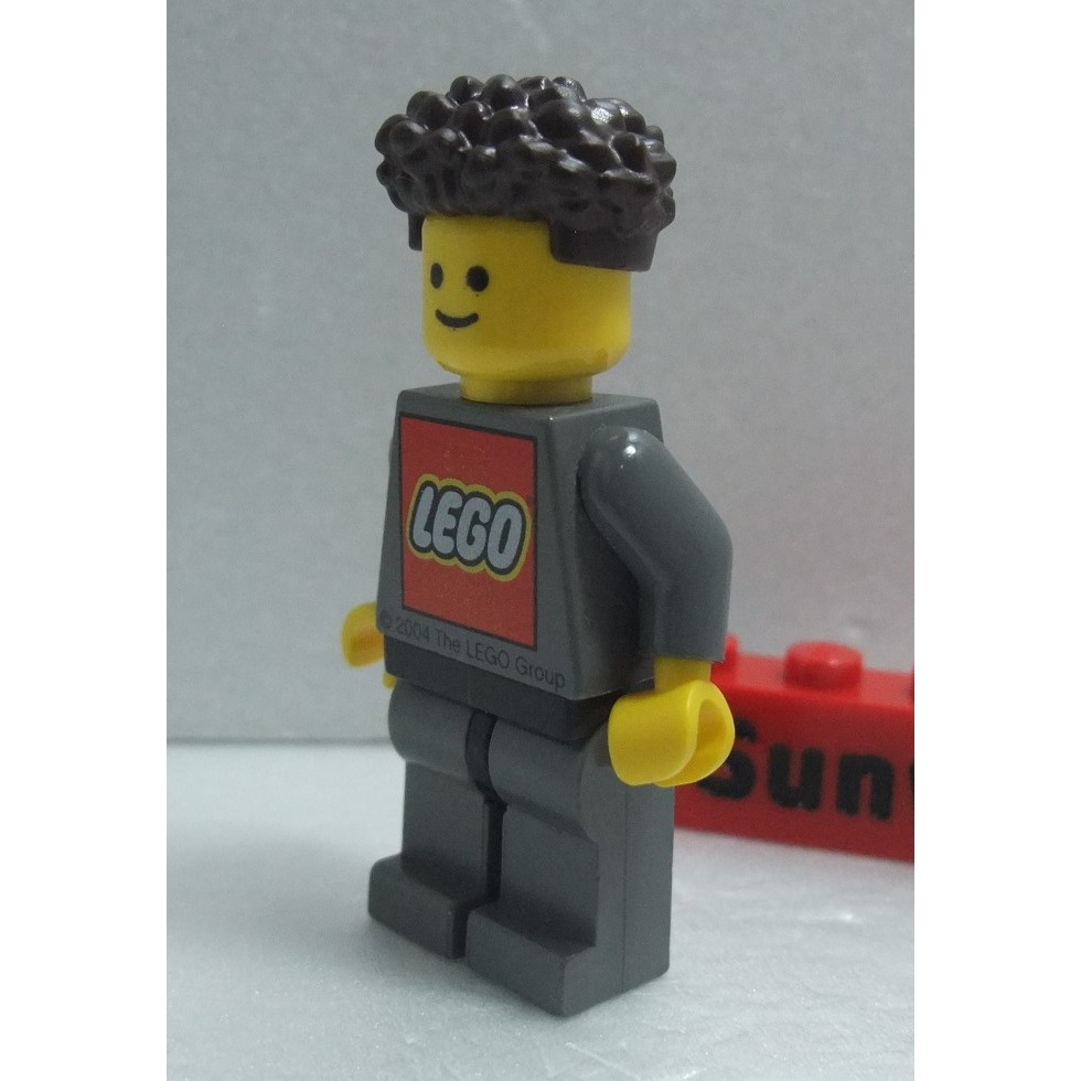 【積木2010】樂高 LEGO 深咖啡色 燙捲 頭髮 /人偶 頭髮 80682 (H-01)-細節圖3