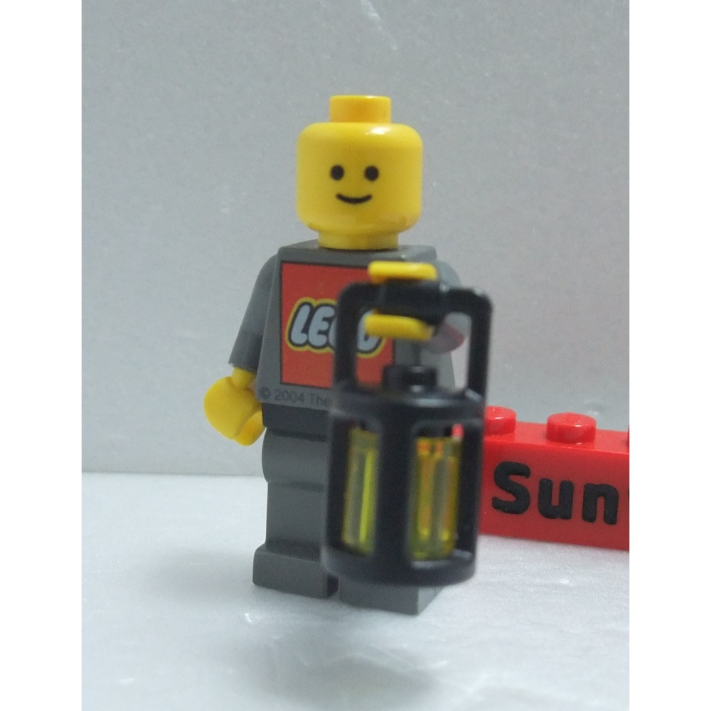 【積木2010】樂高 LEGO 黑色 提燈 油燈 燈籠 (含透明黃色 圓柱) / 37776 (U-03)-細節圖2