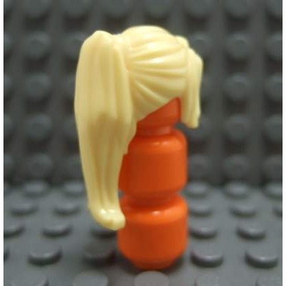 【積木2010】樂高 LEGO 亮黃色 馬尾 長髮 / 女生 頭髮 62696 (H-07)-細節圖2
