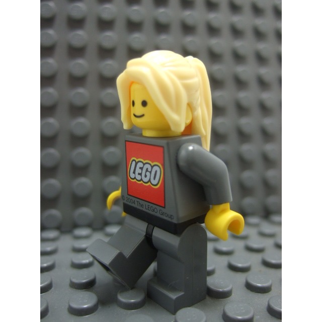 【積木2010】樂高 LEGO 亮黃色 馬尾 長髮 / 女生 頭髮 62696 (H-07)-細節圖3