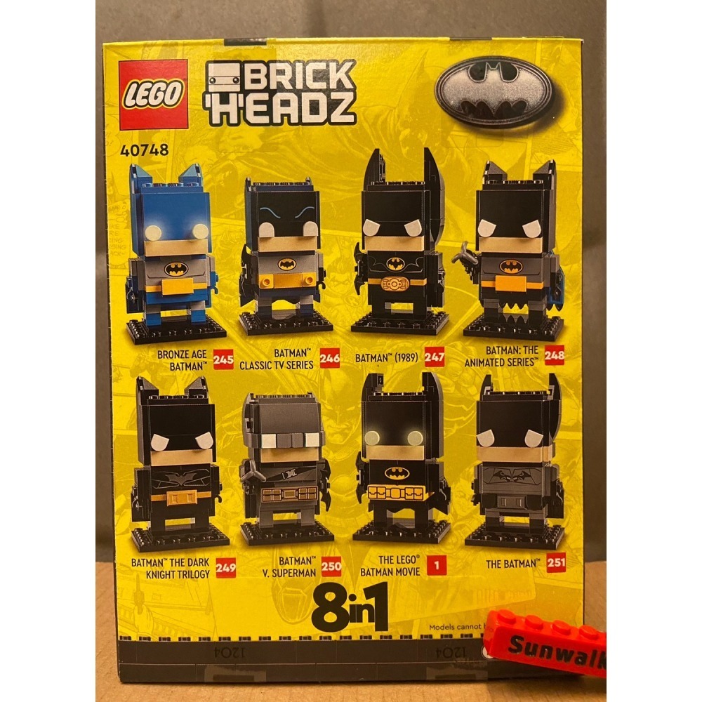 【積木2010】樂高 LEGO 40748 蝙蝠俠 8 in 1 Batman / 大頭人 BRICK HEADZ-細節圖2