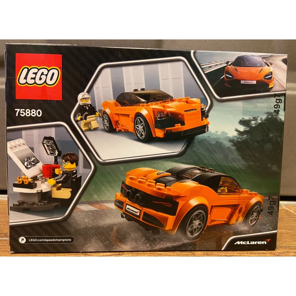 【積木2010 盒面小汙損】樂高 LEGO 75880 麥拉倫 McLaren 720S/ SPEED 全新未拆-細節圖3