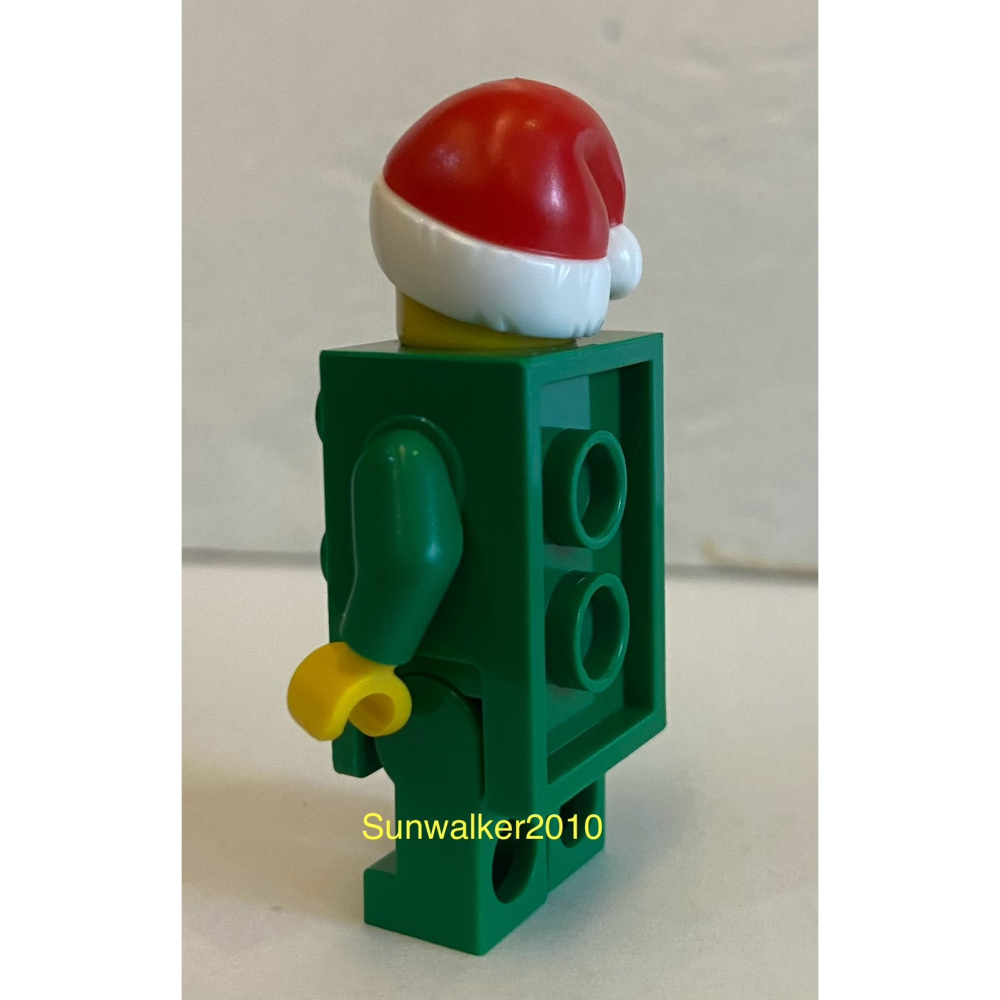【積木2010】樂高 LEGO 綠色 磚塊人 積木人 / 聖誕 積木人偶 / BAM-細節圖2
