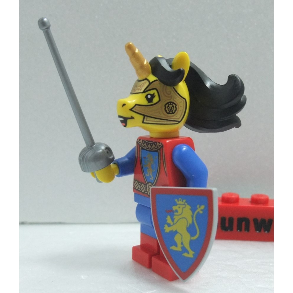 【積木2010】樂高 LEGO 獨角獸 獅國 騎士 士兵 / 城堡 獅國騎士 / 含武器及盾 BAM-細節圖2