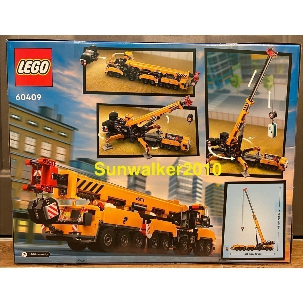 【積木2010】樂高 LEGO 60409 工程起重機 大吊車 / CITY 城市 / 全新未拆-細節圖2