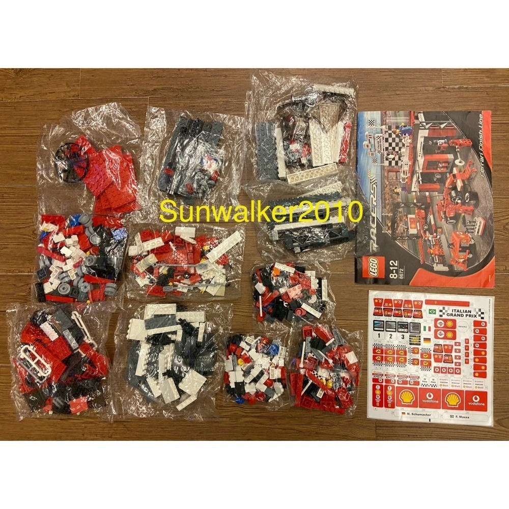 無外盒【積木2010】樂高 LEGO 8672 法拉利 F1 終點站 / Ferrari Finish Line-細節圖2
