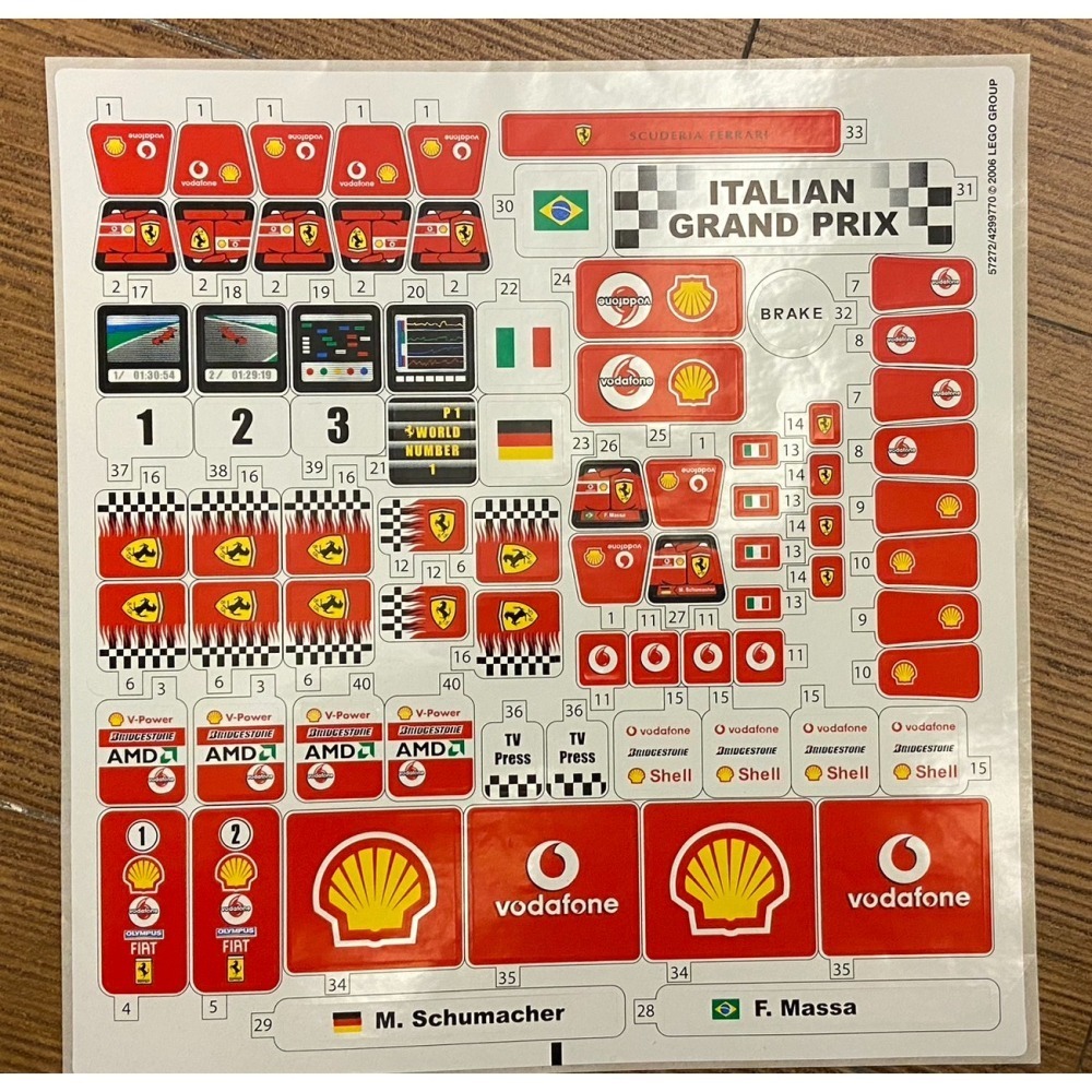 無外盒【積木2010】樂高 LEGO 8672 法拉利 F1 終點站 / Ferrari Finish Line-細節圖3