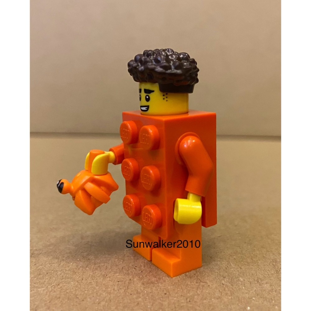 【積木2010】樂高 LEGO 紅橘色 磚塊人 (含 寄居蟹) / 積木人偶 / BAM 積木人-細節圖2