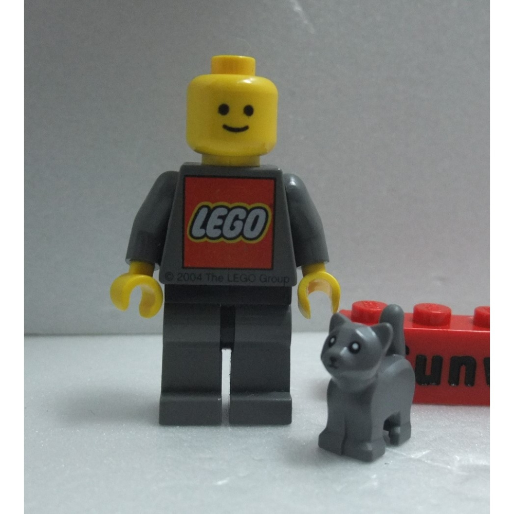 合售【積木2010】樂高 LEGO 深灰色 + 白色 小貓 / 貓咪 小貓咪 幼貓 80686pb01 / 動物-細節圖4