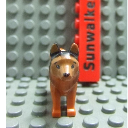 【積木2010】樂高 LEGO 深橘色 黑色 哈士奇 Husky / 小狗 動物 16606pb002-細節圖3