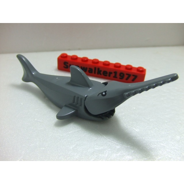 【積木2010】樂高 LEGO 深藍灰色 劍齒鯊 / 鯊魚 / 60095 /Dark Bluish Gray-細節圖2