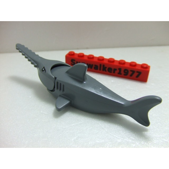 【積木2010】樂高 LEGO 深藍灰色 劍齒鯊 / 鯊魚 / 60095 /Dark Bluish Gray-細節圖3
