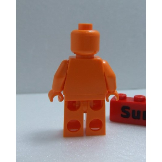 【積木2010】樂高 LEGO 橘色 人偶 / 素色 素面 人偶 (Orange) EVE-細節圖2