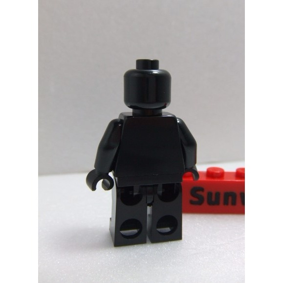【積木2010】樂高 LEGO 黑色人偶 / 素色 素面 黑色 人偶 (Black) EVE-細節圖2