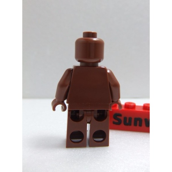 【積木2010】樂高 LEGO 紅棕色 人偶 / 素色 素面 人偶 (Reddish Brown) EVE-細節圖2
