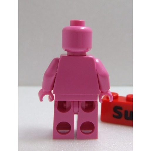 【積木2010】樂高 LEGO 深粉紅色 人偶 / 素色 素面 人偶 (Dark Pink) EVE-細節圖2
