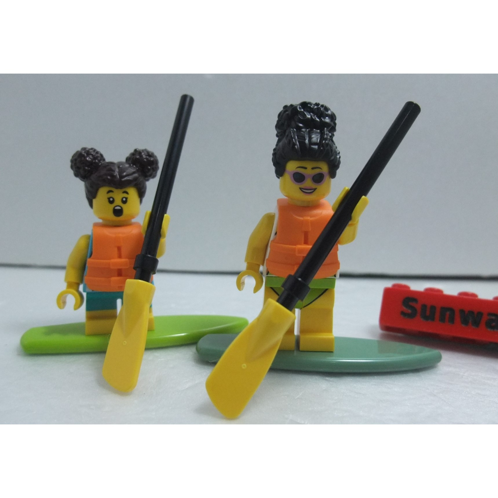 【積木2010】樂高 LEGO 立槳 SUP 母女套組 / 60328 立槳衝浪 CITY 人偶 (道具)-細節圖3