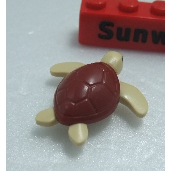 【積木2010】樂高 LEGO 海龜 深紅色 龜殼 / 動物 97040pb02 / 暗紅色 Dark Red-細節圖2