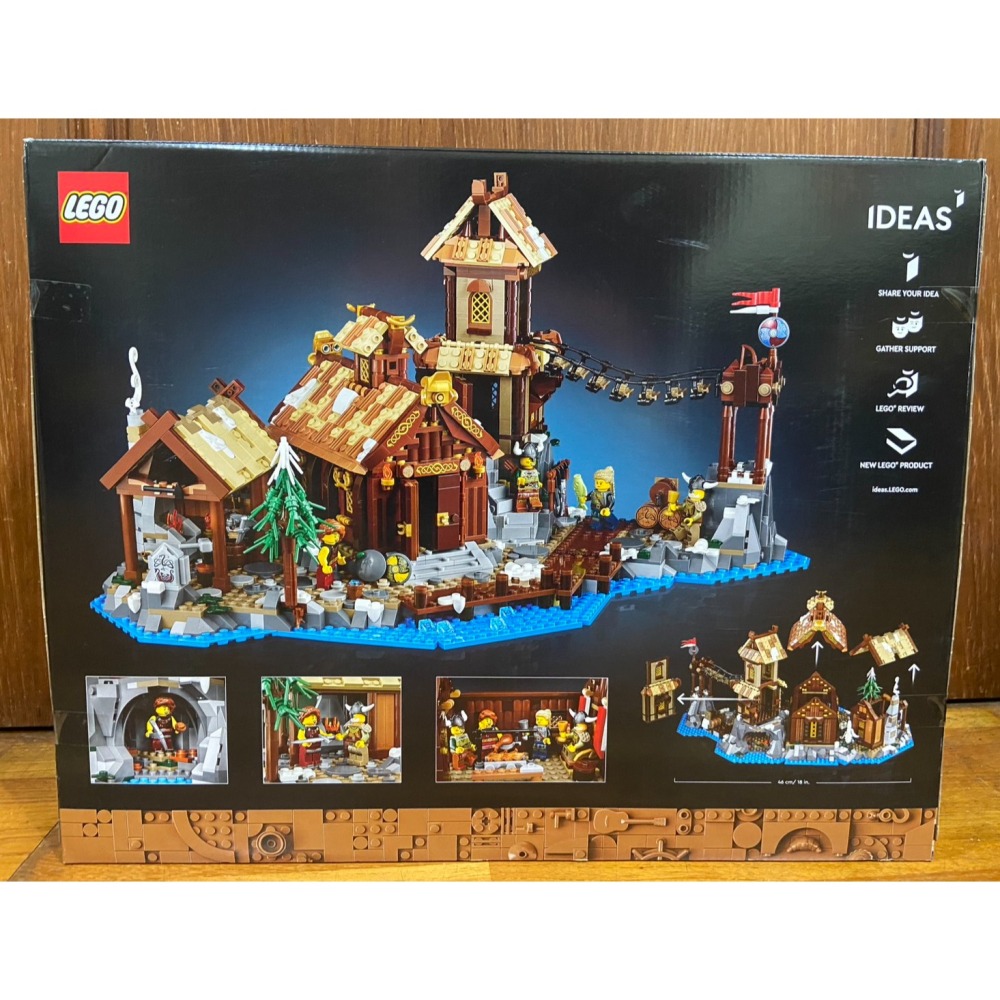 外盒擦損特價【積木2010】樂高 LEGO 21343 維京海盜村 維京村莊 / 維京人-細節圖2