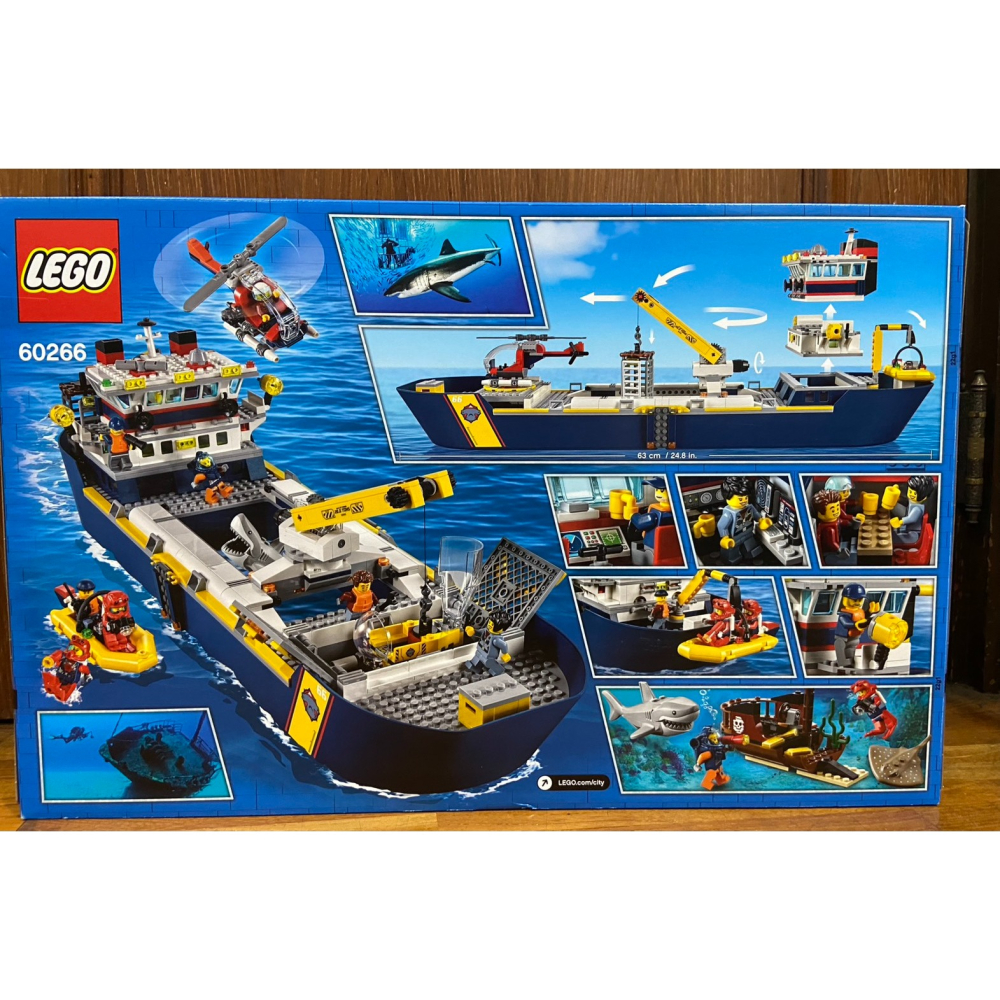 【積木2010】樂高 LEGO 60266 海洋探索船  / 大船 大鯊魚 / CITY 城市 BR-細節圖2