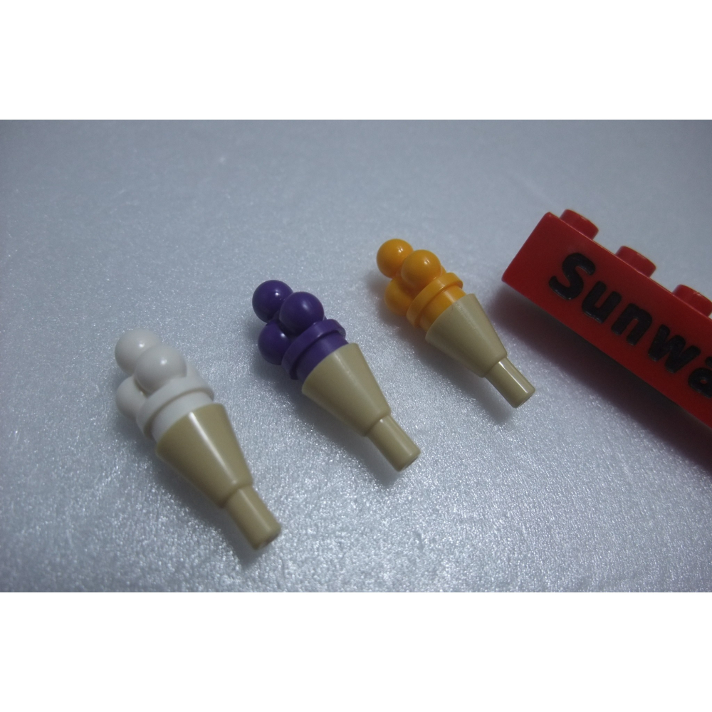 【積木2010】LEGO 樂高 3色 霜淇淋 冰淇淋 甜筒 套組  (食物 / 道具)-細節圖2