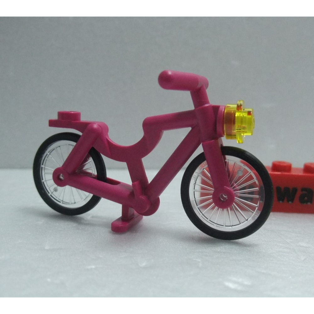 【積木2010】樂高 LEGO 洋紅色 單車 / 腳踏車 / 自行車 / 洋紅色 Magenta-細節圖2