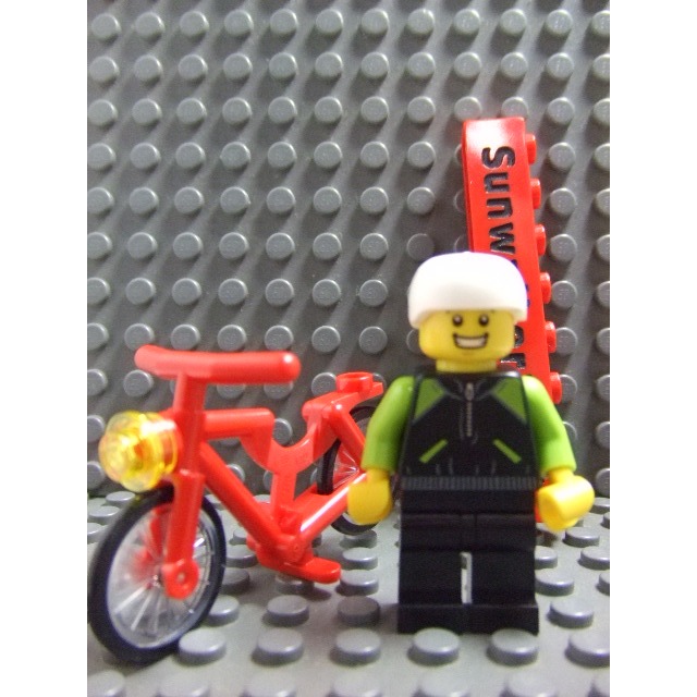 【積木2010】樂高 LEGO 自行車 + 騎士 / 單車 腳踏車 / 城市 CITY 60134-細節圖2
