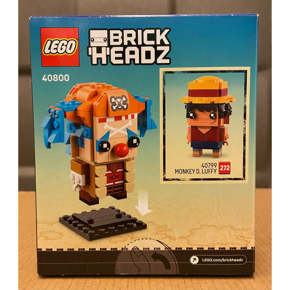 【積木2010】LEGO 樂高 40800 小丑 巴其  四皇 / 航海王 大頭人 BRICK HEADZ-細節圖2