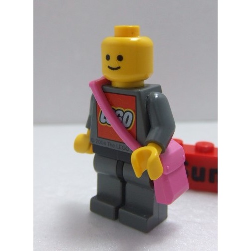 【積木2010】樂高 LEGO 深粉紅色 背包 斜背包 背袋 斜背袋 書包 / 道具 61976 (U-13)-細節圖2