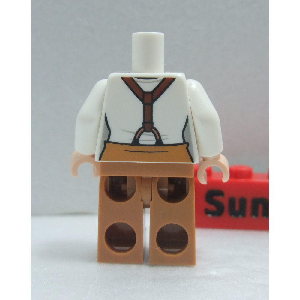 【積木2010】樂高 LEGO 牛奶糖色 吊帶褲 上下身 / 六人行 莫妮卡 身體+腳 / 21319 Friends-細節圖2