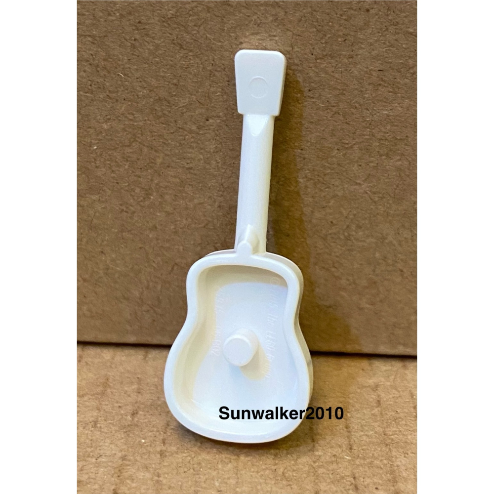 【積木2010】樂高 LEGO 金色圖案 白色吉他 / 吉他 道具 BAM (U-16)-細節圖2