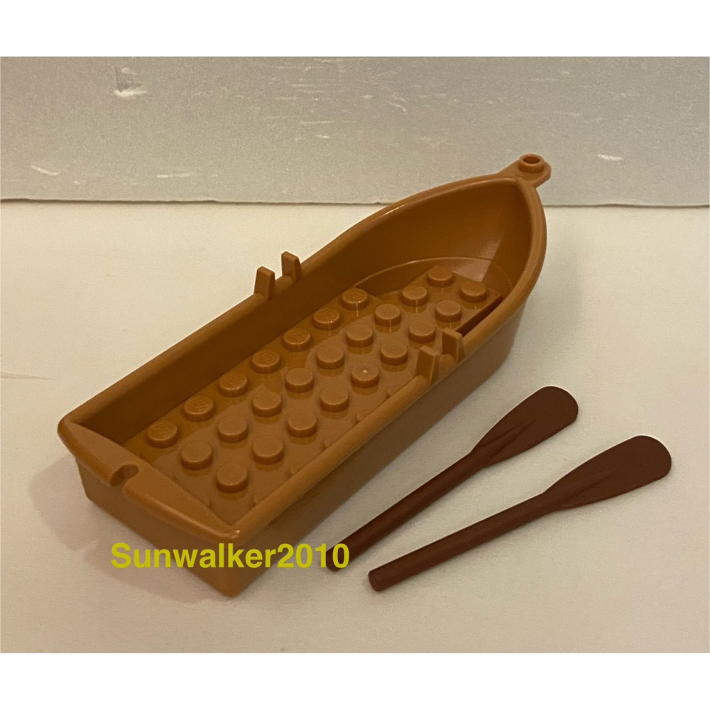 【積木2010】樂高 LEGO 牛奶糖色 小船 (含船槳) / 木船 船 21301 (Medium Nougat)-細節圖2
