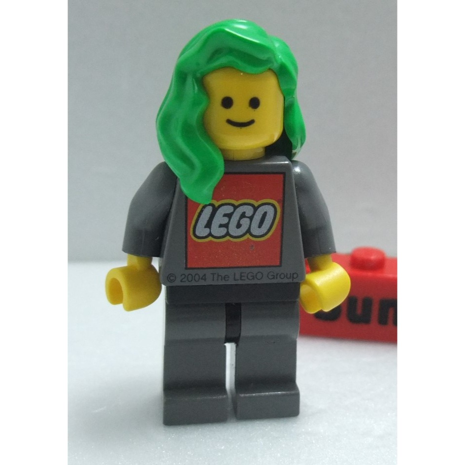 【積木2010】樂高 LEGO 亮綠色 波浪 捲髮 / 及肩 長髮/ 女生 頭髮 85974 (H-08) EVE-細節圖2