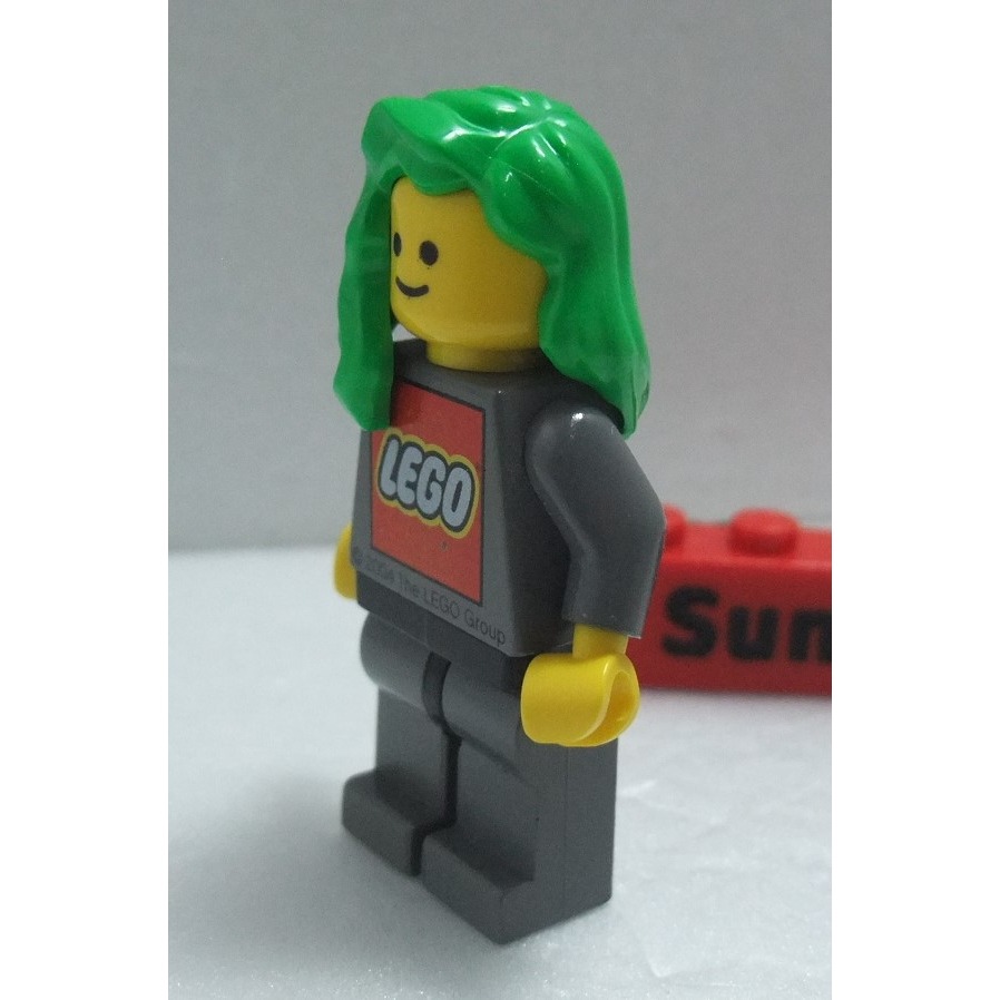 【積木2010】樂高 LEGO 亮綠色 波浪 捲髮 / 及肩 長髮/ 女生 頭髮 85974 (H-08) EVE-細節圖3