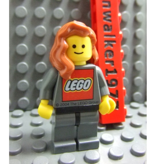 【積木2010】樂高 LEGO 深橘色 波浪 捲髮 / 及肩 長髮 / 女生 頭髮 85974 (H-08)-細節圖3