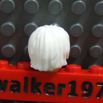 【積木2010】樂高 LEGO 白色 斜分 微翹 頭髮 / 快銀 頭髮 / 榮恩 髮型 頭髮 87991 (H-01)-細節圖2