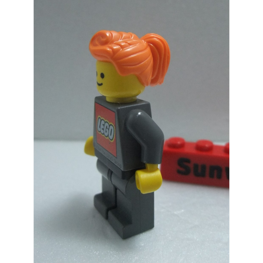 【積木2010】樂高 LEGO 橘色 盤捲 馬尾 頭髮 / 女生 人偶 頭髮 13785 (H-09) EVE-細節圖3