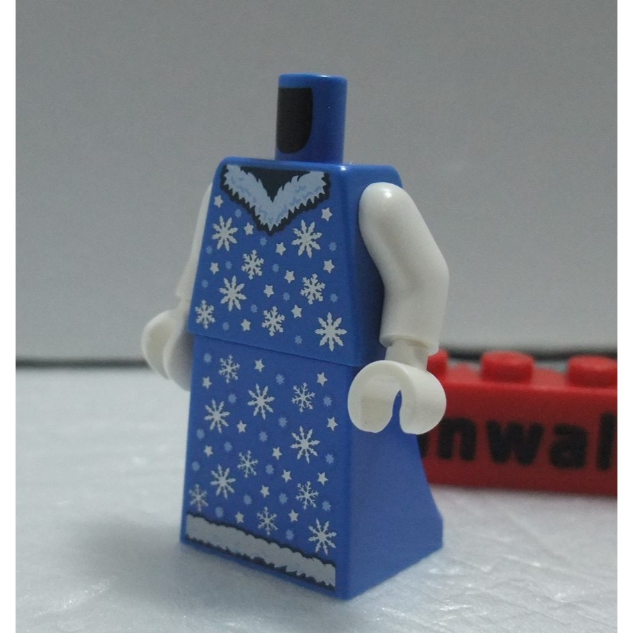 【積木2010】樂高 LEGO 聖誕 雪花 上下身 / 女生 人偶 身體 腳 /上半身 下半身 裙子 BAM-細節圖3