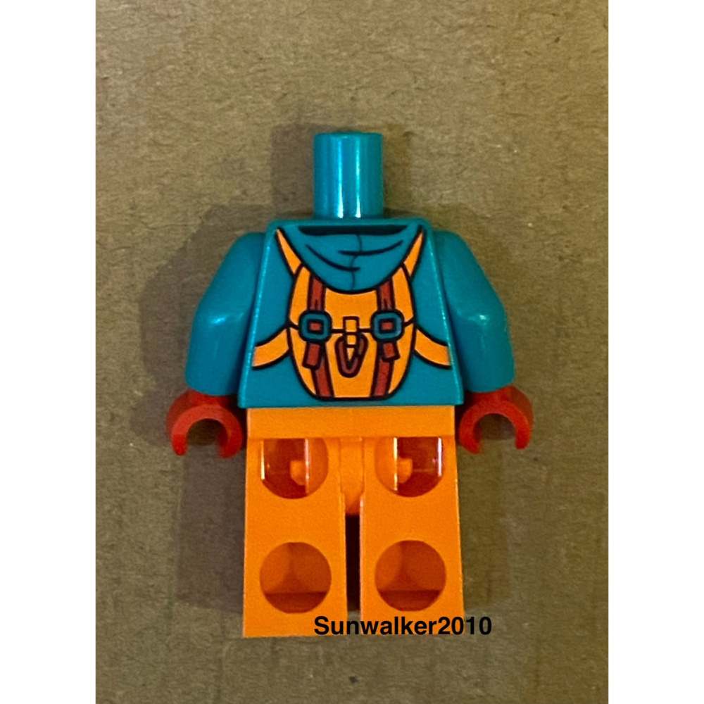 【積木2010】樂高 LEGO 登山客 登山者 背包 上下身 / 身體+腳 / (H-01) BAM-細節圖2