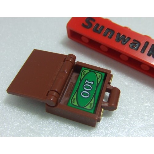 【積木2010】樂高 LEGO 紅棕色 公事包 皮箱 手提箱 / 71022 怪獸與牠們的產地 (U-03)-細節圖3