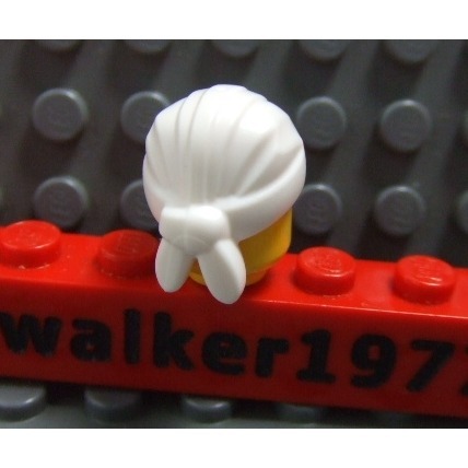 【積木2010】樂高 LEGO 白色 海盜 頭巾 / 帽子 18927 (White)(C-02)-細節圖2