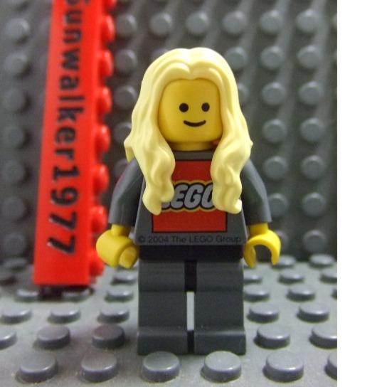 【積木2010】樂高 LEGO 亮黃色 披肩 長髮 / 美人魚 女生 人偶 頭髮 95225 (H-10)-細節圖2