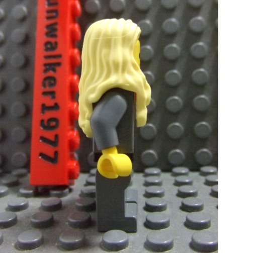 【積木2010】樂高 LEGO 亮黃色 披肩 長髮 / 美人魚 女生 人偶 頭髮 95225 (H-10)-細節圖3