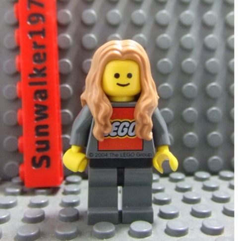 【積木2010】樂高 LEGO 牛奶糖色 披肩 長髮 / 美人魚 女生 人偶 頭髮 95225 (H-10)-細節圖2